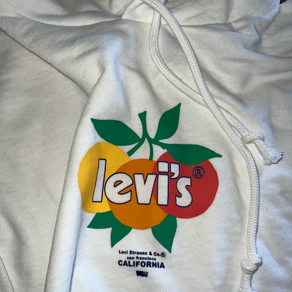 Levi’s California white citrus cropped hoodie. SZ. XL. NWT - Picture 5 of 8